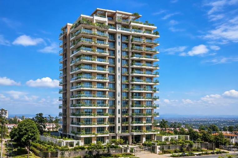 High-cost apartment building: Sky garden residences